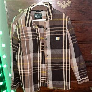 Carhartt Plaid Flannel Shirt Jacket